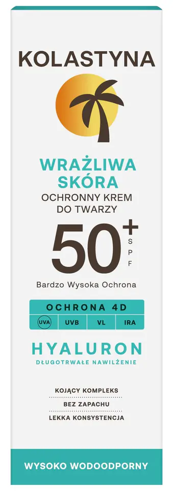 ⁨KOLASTYNA Krem ochronny do twarzy - Wrażliwa Skóra SPF50+  50ml⁩ w sklepie Wasserman.eu