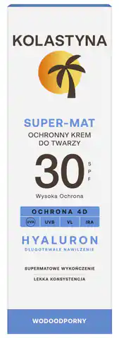⁨KOLASTYNA Krem ochronny do twarzy - Super Mat SPF30  50ml⁩ w sklepie Wasserman.eu