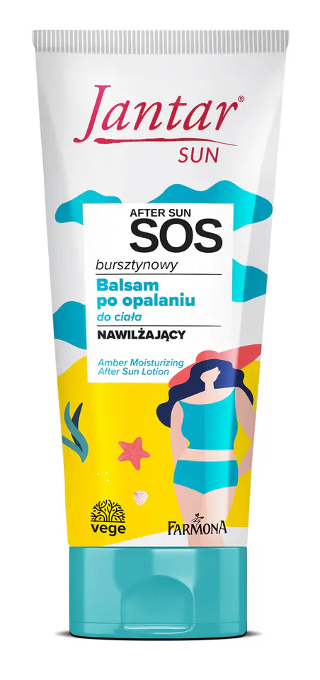 ⁨FARMONA SUN Jantar Bursztynowy nawilżający balsam po opalaniu SOS 200 ml⁩ w sklepie Wasserman.eu