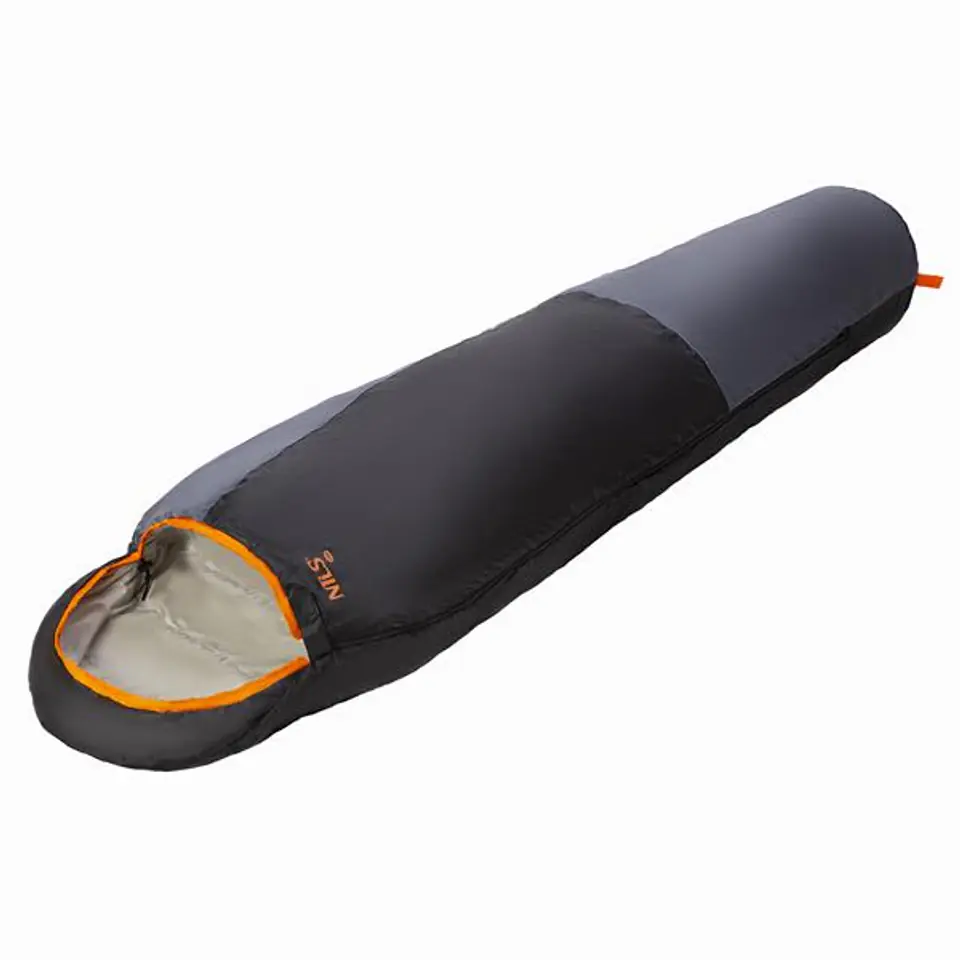 ⁨NILS CAMP SLEEPING BAG NC1705 ULTRA LIGHT GREY-ORANGE⁩ at Wasserman.eu