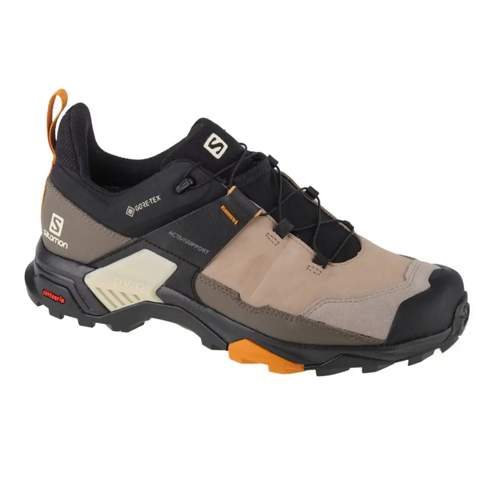 ⁨Buty Salomon X Ultra 4 Leather GTX M (kolor Szary/Srebrny, rozmiar 48)⁩ w sklepie Wasserman.eu