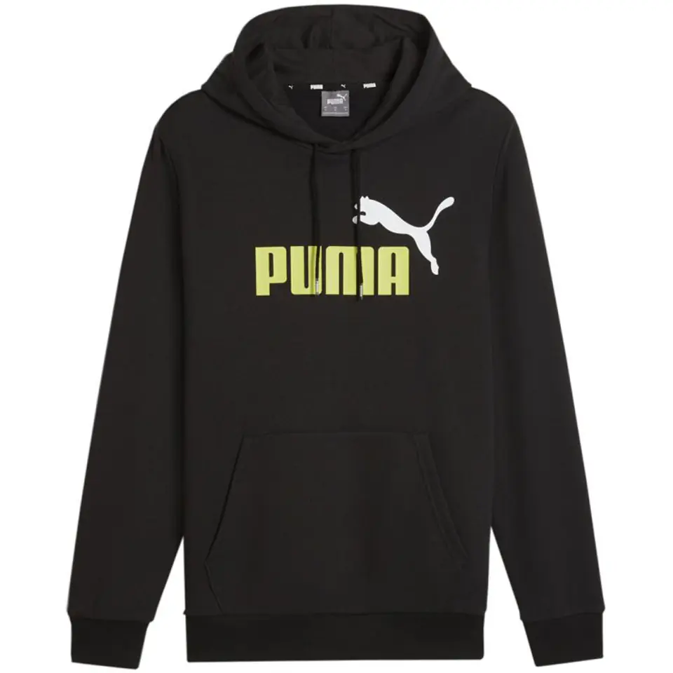 ⁨Bluza Puma ESS+ 2 Col Big Logo Hoodie TR M 586765 (kolor Czarny, rozmiar S)⁩ w sklepie Wasserman.eu