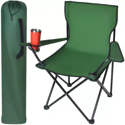 ⁨Krzesło wędkarskie zielone K23676⁩ w sklepie Wasserman.eu