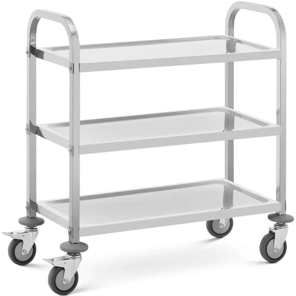 ⁨Wózek kelnerski cateringowy do serwowania 3 półki 69 x 34 cm do 81 kg⁩ w sklepie Wasserman.eu
