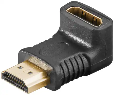 ⁨Adapter gniazdo - wtyk HDMI 2.1 8K PIONOWY 270st.⁩ w sklepie Wasserman.eu