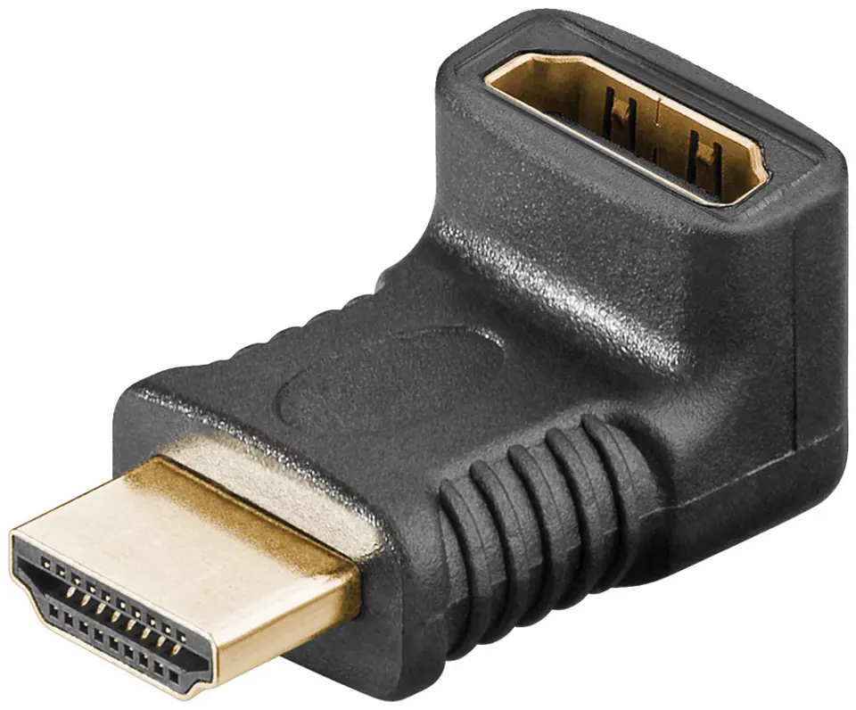 ⁨Adapter gniazdo - wtyk HDMI 2.1 8K PIONOWY 90st.⁩ w sklepie Wasserman.eu