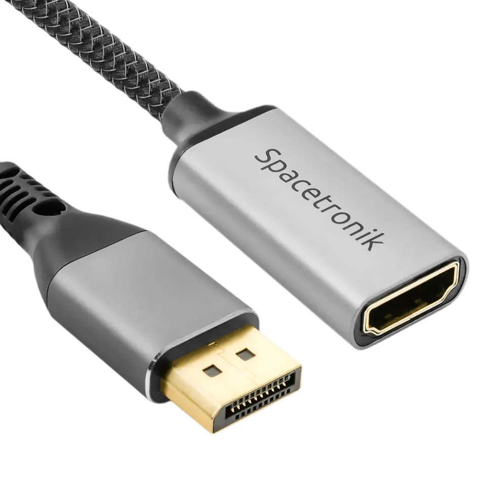 ⁨Adapter DP HDMI 4K 60Hz Spacetronik KDH-SPA002 0,2⁩ w sklepie Wasserman.eu