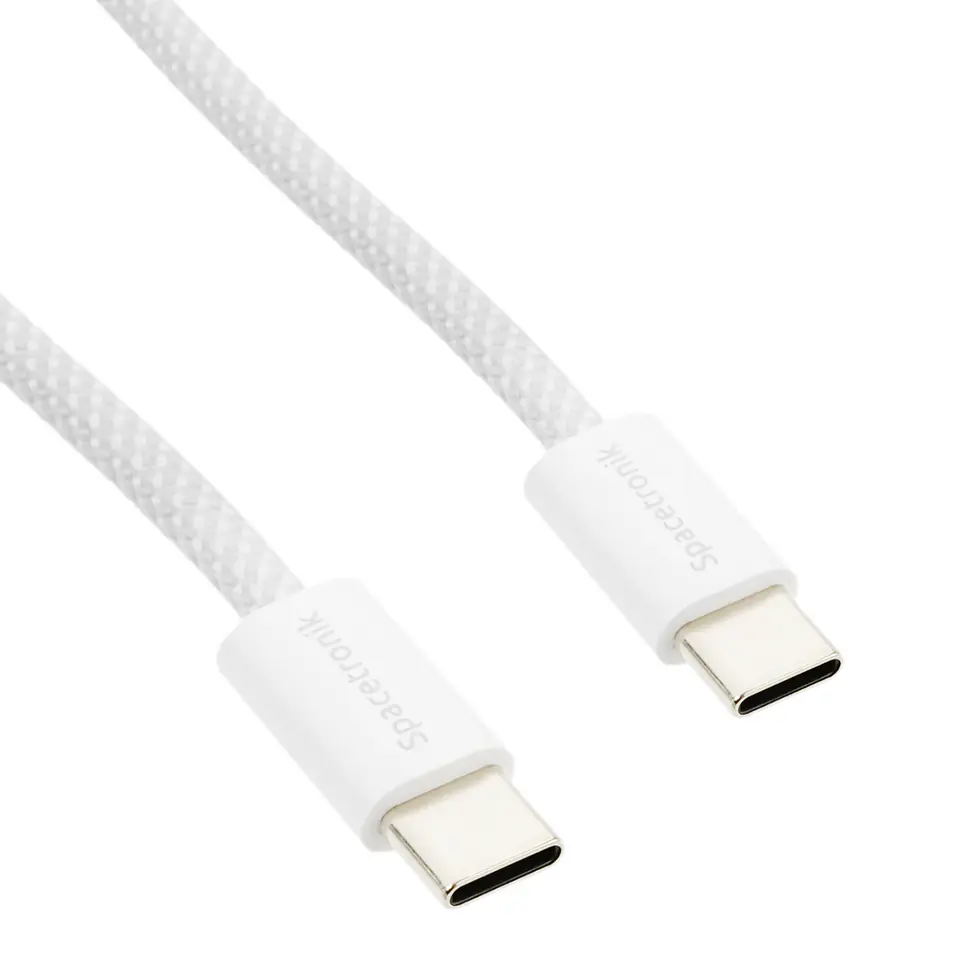 ⁨Kabel USB-C PD100/240W Spacetronik 1m biały⁩ w sklepie Wasserman.eu