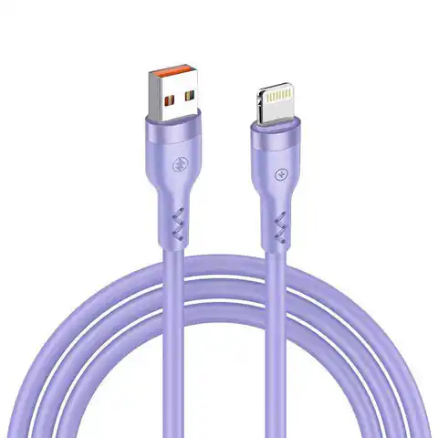 ⁨Kabel 3A 1.2m USB - Lightning T -PHOX BOLD fioletowy⁩ w sklepie Wasserman.eu