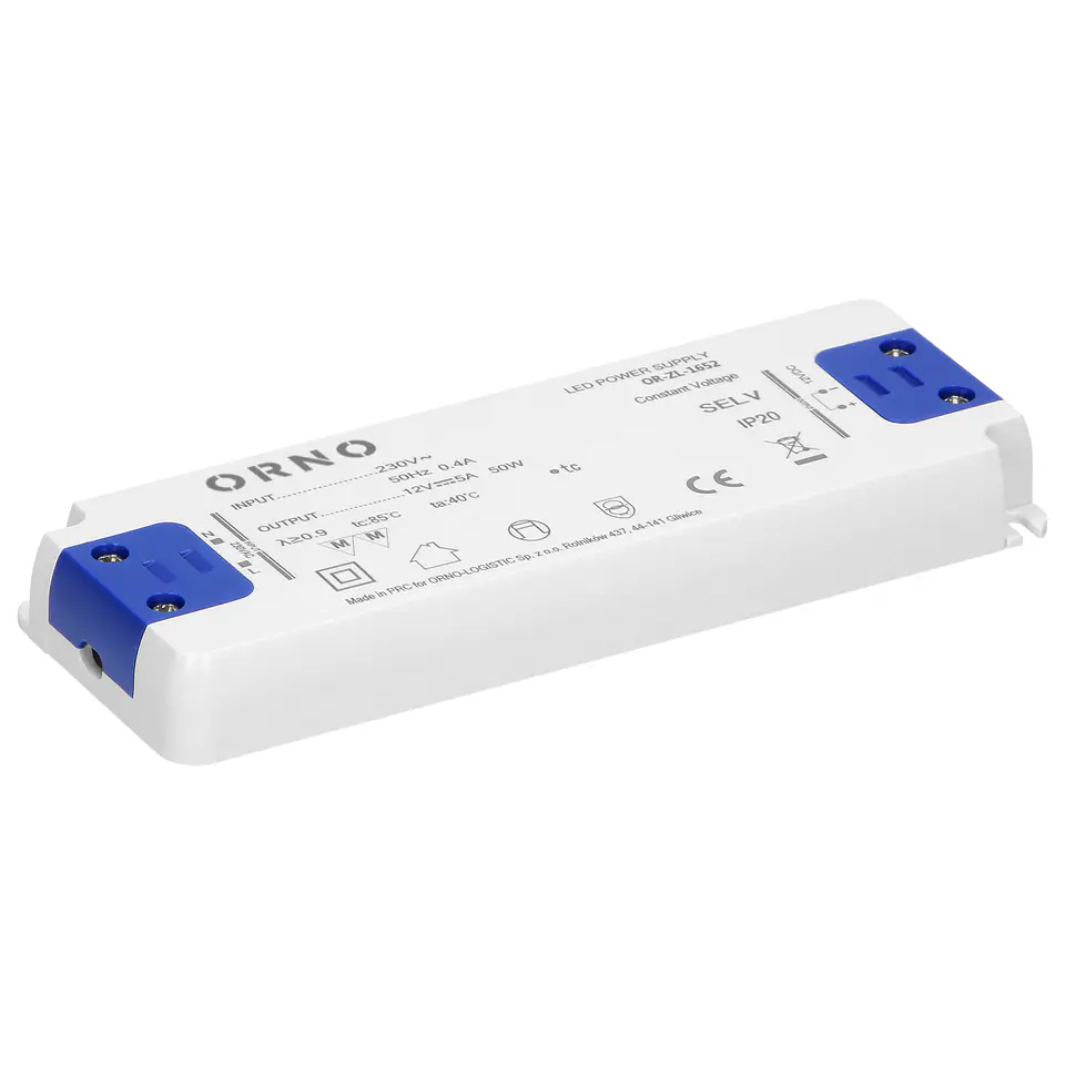 ⁨Zasilacz płaski do LED  12VDC 50W, IP20 wysokość 18mm⁩ w sklepie Wasserman.eu