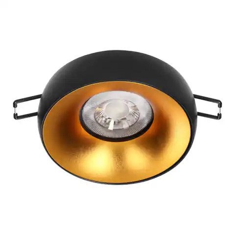 ⁨DORADO R, ramka dekoracyjna oprawy punktowej, GU10, okrągła, czarno-złota⁩ w sklepie Wasserman.eu