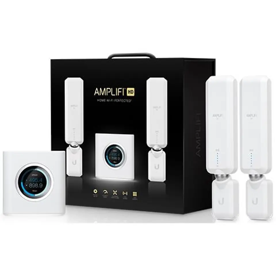 ⁨AmpliFi HD router bezprzewodowy Gigabit Ethernet Dual-band (2.4 GHz/5 GHz) Biały⁩ w sklepie Wasserman.eu