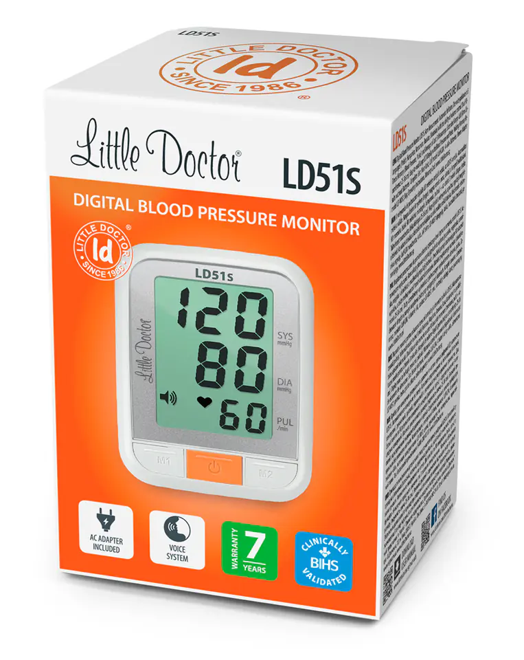 ⁨LD51S Ciśnieniomierz elektroniczny z funkcją mowy -AUT+ ZASILACZ⁩ w sklepie Wasserman.eu