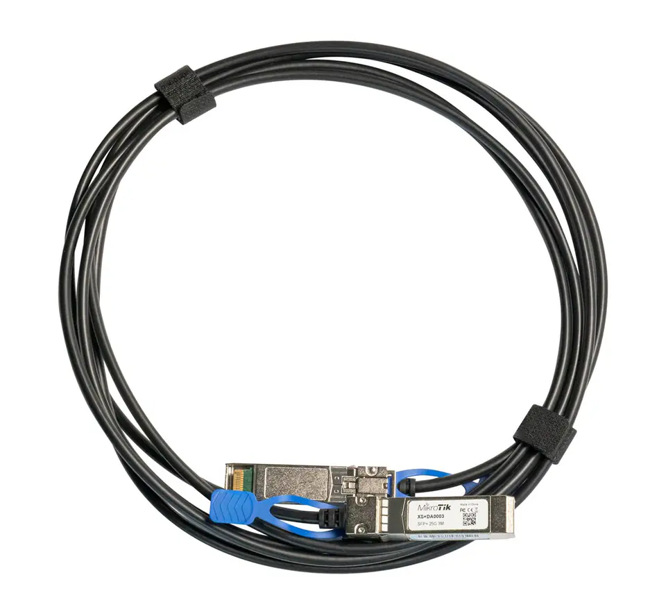 ⁨Mikrotik XS+DA0003 kabel InfiniBand / światłowodowy 3 m SFP/SFP+/SFP28 Czarny⁩ w sklepie Wasserman.eu