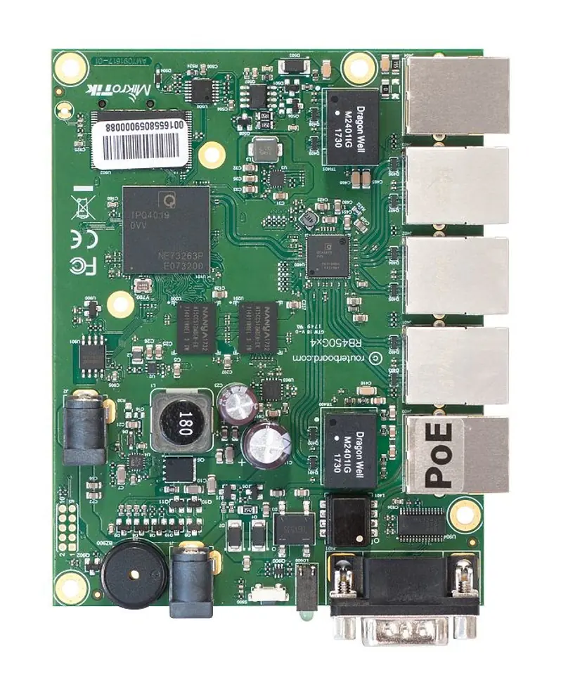 ⁨Mikrotik RB450Gx4 Gigabit Ethernet Router Green⁩ at Wasserman.eu
