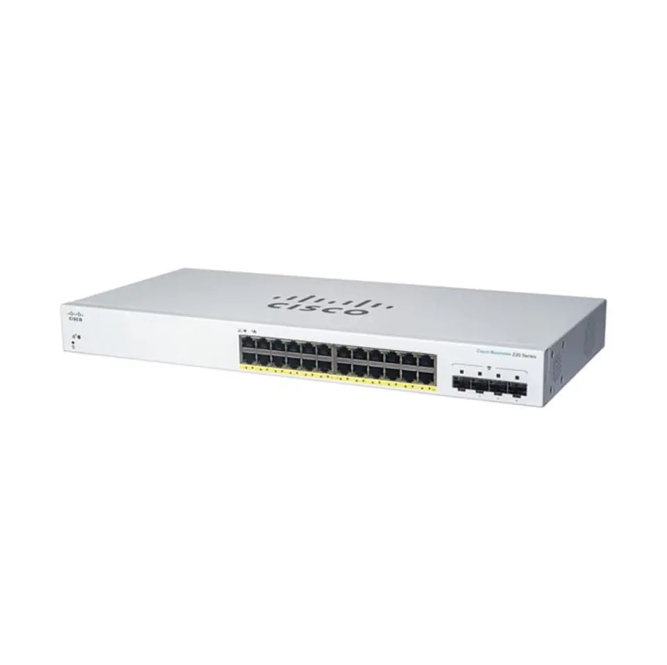 ⁨Cisco CBS220-24FP-4G network switch Managed L2 Gigabit Ethernet (10/100/1000) Power over Ethernet (PoE) White⁩ at Wasserman.eu