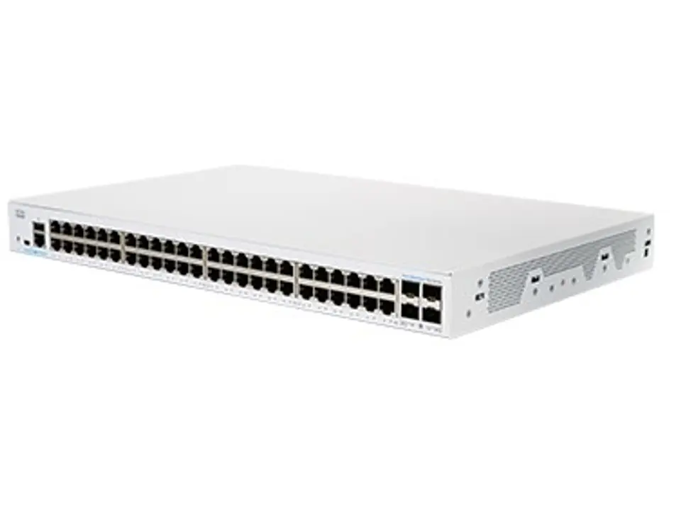 ⁨Cisco CBS350-48T-4G-EU network switch Managed L2/L3 Gigabit Ethernet (10/100/1000) Silver⁩ at Wasserman.eu