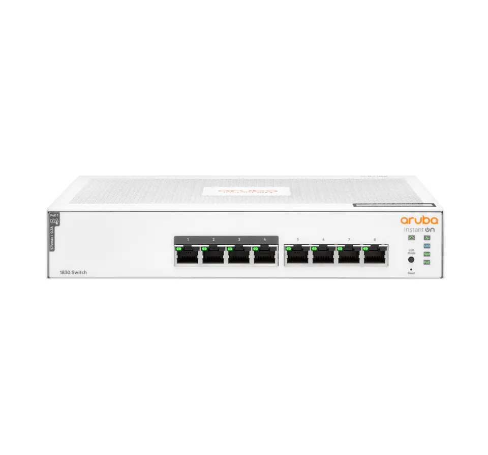 ⁨Aruba Instant On 1830 8G 4p Class4 PoE 65W Managed L2 Gigabit Ethernet (10/100/1000) Power over Ethernet (PoE) 1U⁩ at Wasserman.eu