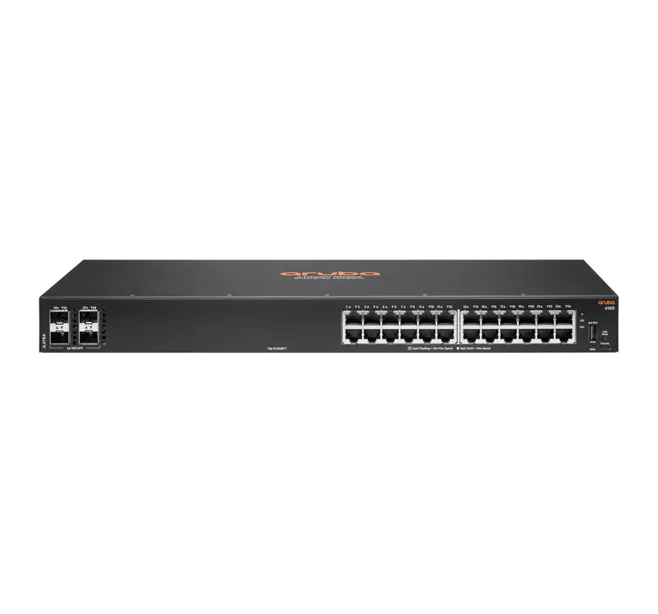 ⁨HPE Aruba 6100 Managed 24G 4SFP+ Switch⁩ w sklepie Wasserman.eu