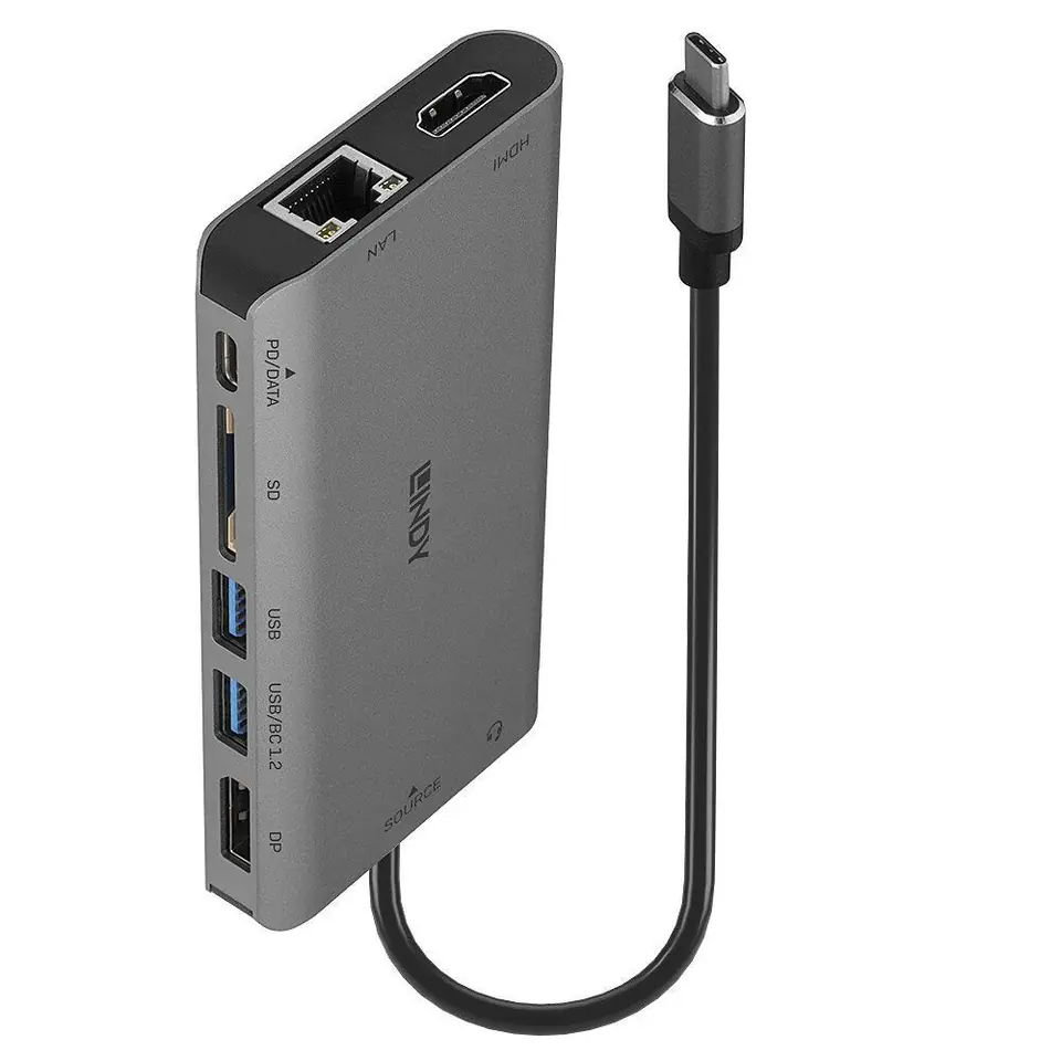 Lindy 43323 stacja dokująca Przewodowa USB 3.2 Gen 1 (3.1 Gen 1) Type-C Czarny, Szary w sklepie Wasserman.eu