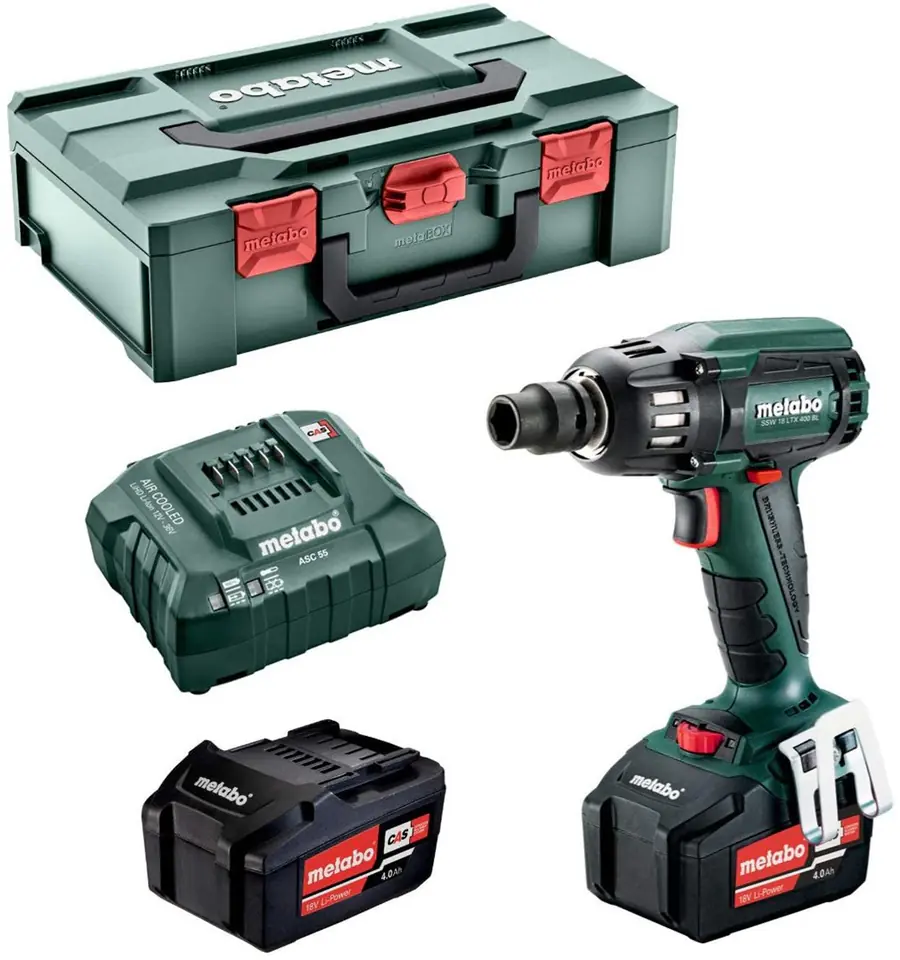 ⁨METABO KLUCZ UDAROWY 18V 1/2" 400Nm 2x4,0Ah LI-ION BEZSZCZOTKOWY SSW 18V LTX 400  BL⁩ w sklepie Wasserman.eu