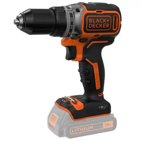 ⁨Black & Decker BL186N, Pistol grip drill, Keyless, 1650 RPM, 3.5 cm, 1.3 cm, 52 N·m - Without battery and charger⁩ at Wasserman.eu