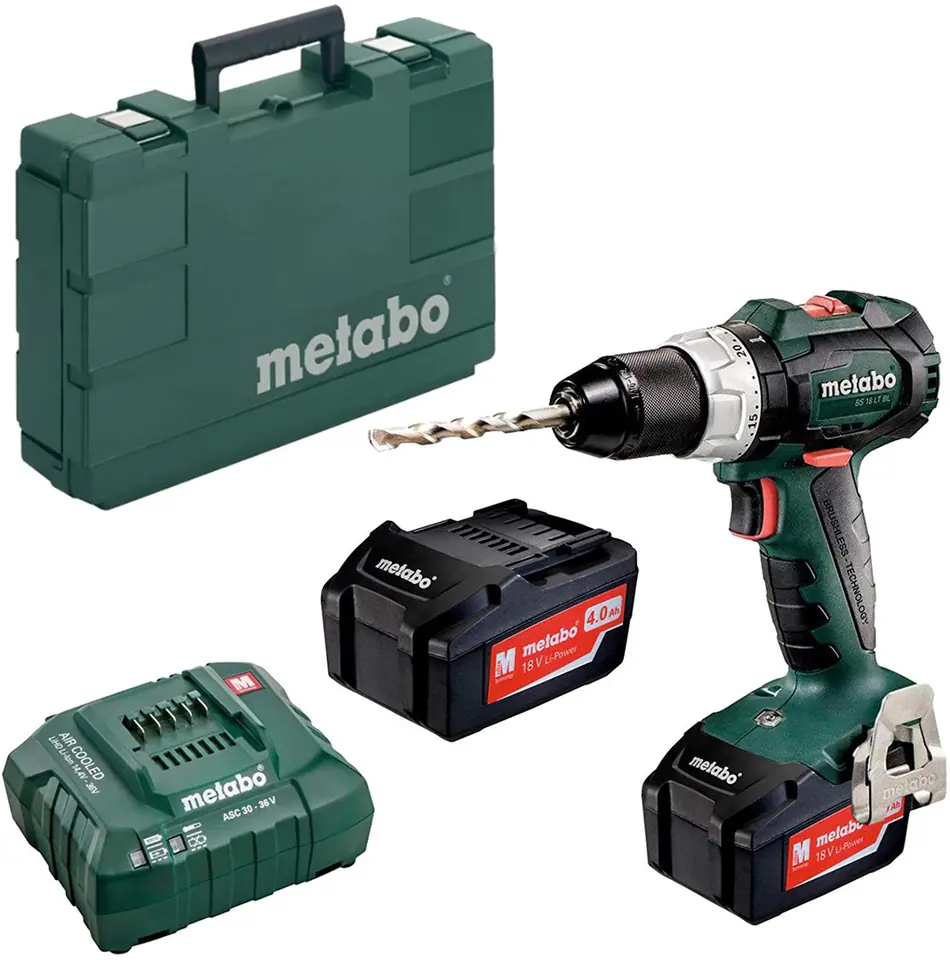 ⁨METABO WIERTARKO-WKRĘTARKA 18V 60/34Nm 2x4,0Ah LI-ION BS 18 LT BL⁩ at Wasserman.eu