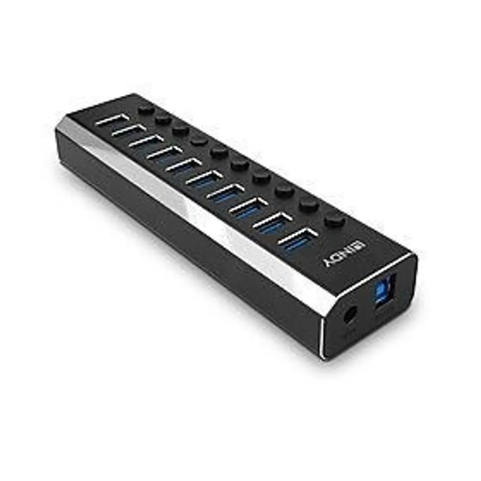 ⁨Lindy 10 Port USB 3.0 Hub with On/Off Switches⁩ at Wasserman.eu