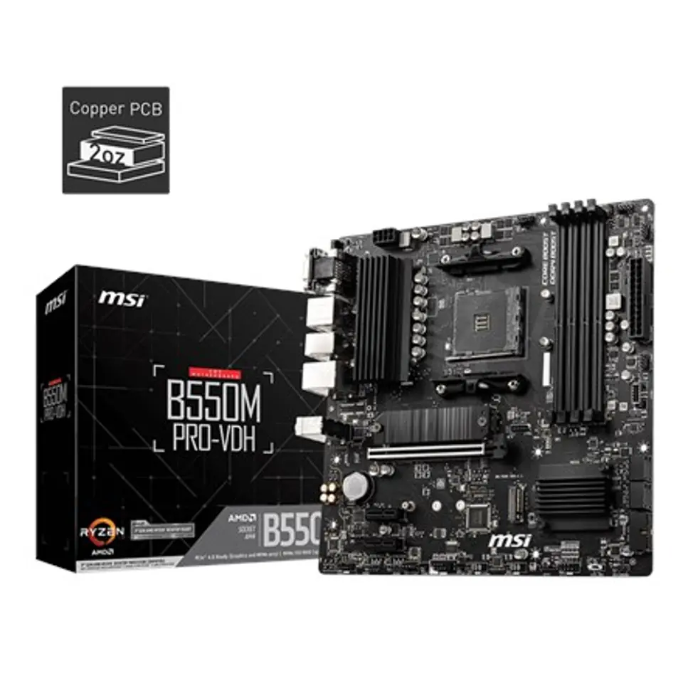 ⁨MSI B550M PRO-VDH - bundkort - micro-A⁩ w sklepie Wasserman.eu