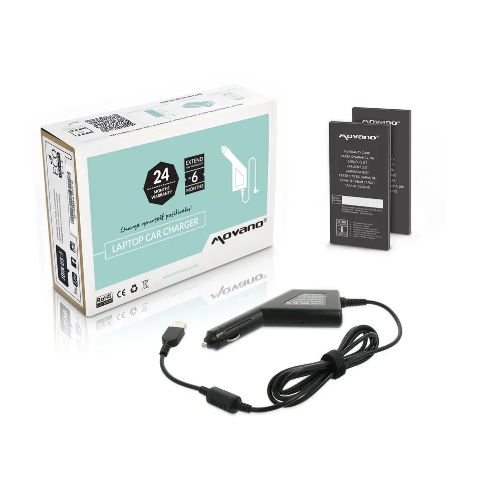 ⁨Car Supply Movano 20v 3.25a (Rectangular 11.0x4.5 pin - Yoga) 65W for Lenovo⁩ at Wasserman.eu