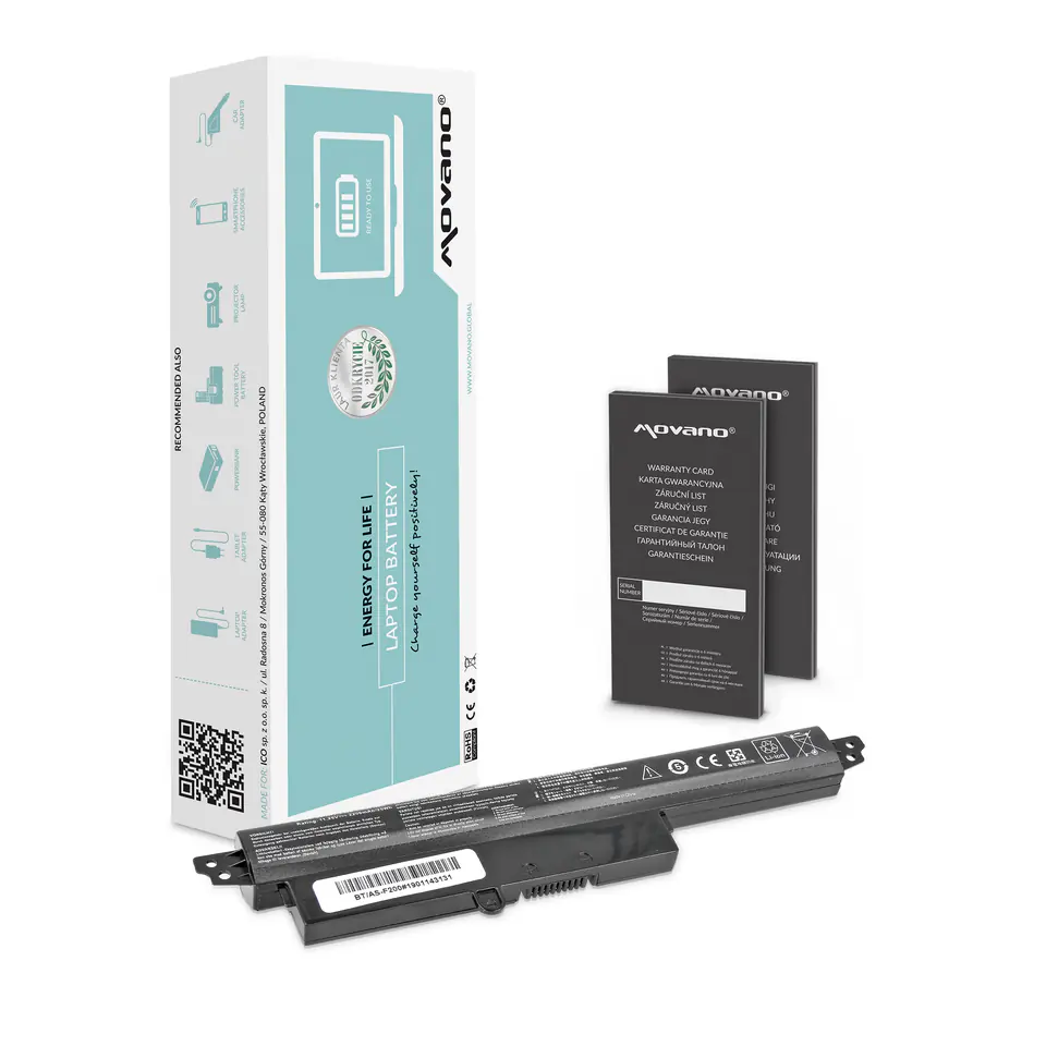 Bateria Movano do Asus Vivobook S200, X200 w sklepie Wasserman.eu