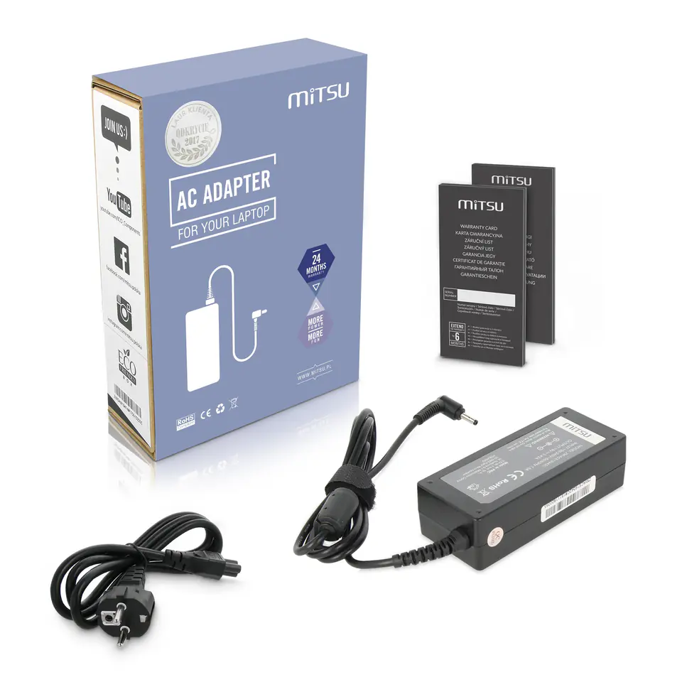 Mitsu 19v 3.42a (3.0x1.1) charger / power supply - acer ZM/ACE19342C 65W at Wasserman.eu
