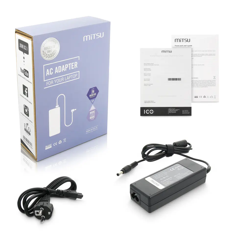 ⁨Power Supply Mitsu 19v 4.22a (5.5x2.5) 80W for Fujitsu⁩ at Wasserman.eu