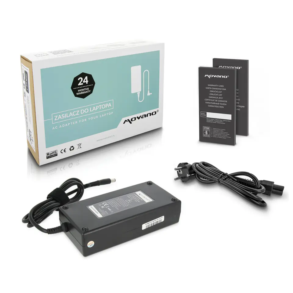 ⁨Zasilacz Movano 19.5v 7.69a (7.4x5.0 pin) 150W do HP⁩ w sklepie Wasserman.eu