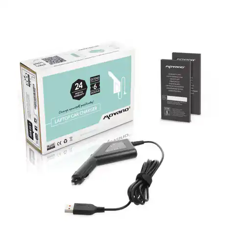 ⁨Car Adapter Movano 20v 2a (Rectangular Yoga 3 - Yoga 4) 40W for Lenovo Yoga3 Pro Tablet⁩ at Wasserman.eu