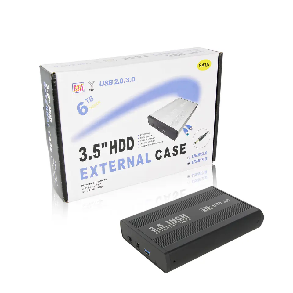 ⁨Zewnętrzna kieszeń na dysk HDD 3.5 SATA USB 3.0⁩ w sklepie Wasserman.eu