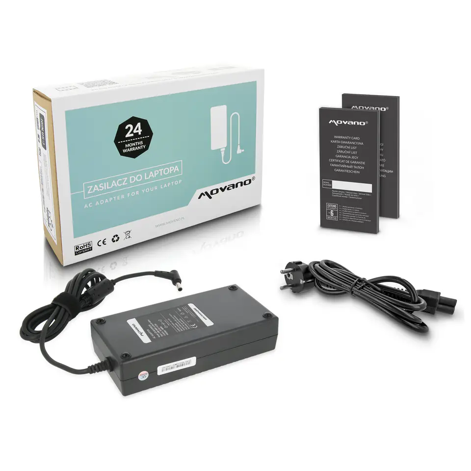 Zasilacz Movano 19.5v 9.23a (6.0x3.7 pin) 180W do Asus w sklepie Wasserman.eu