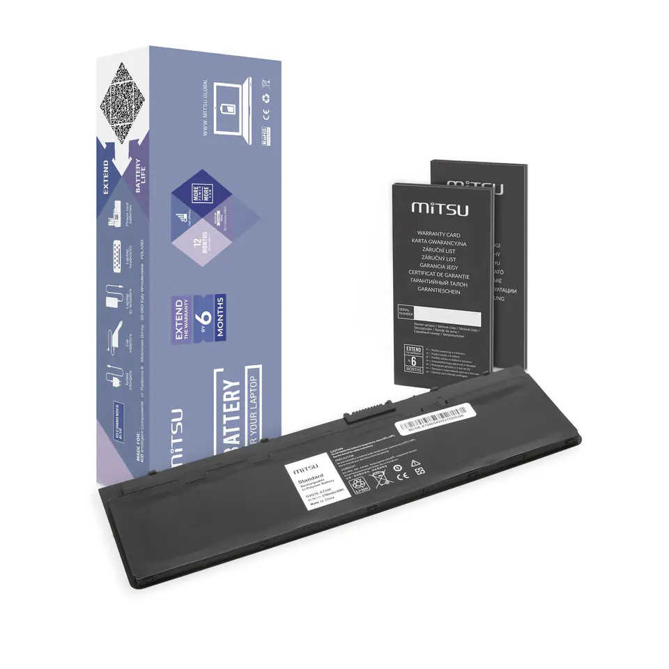 Bateria Mitsu do Dell Latitude E7240, E7250 - 11.1V (2700mAh) w sklepie Wasserman.eu