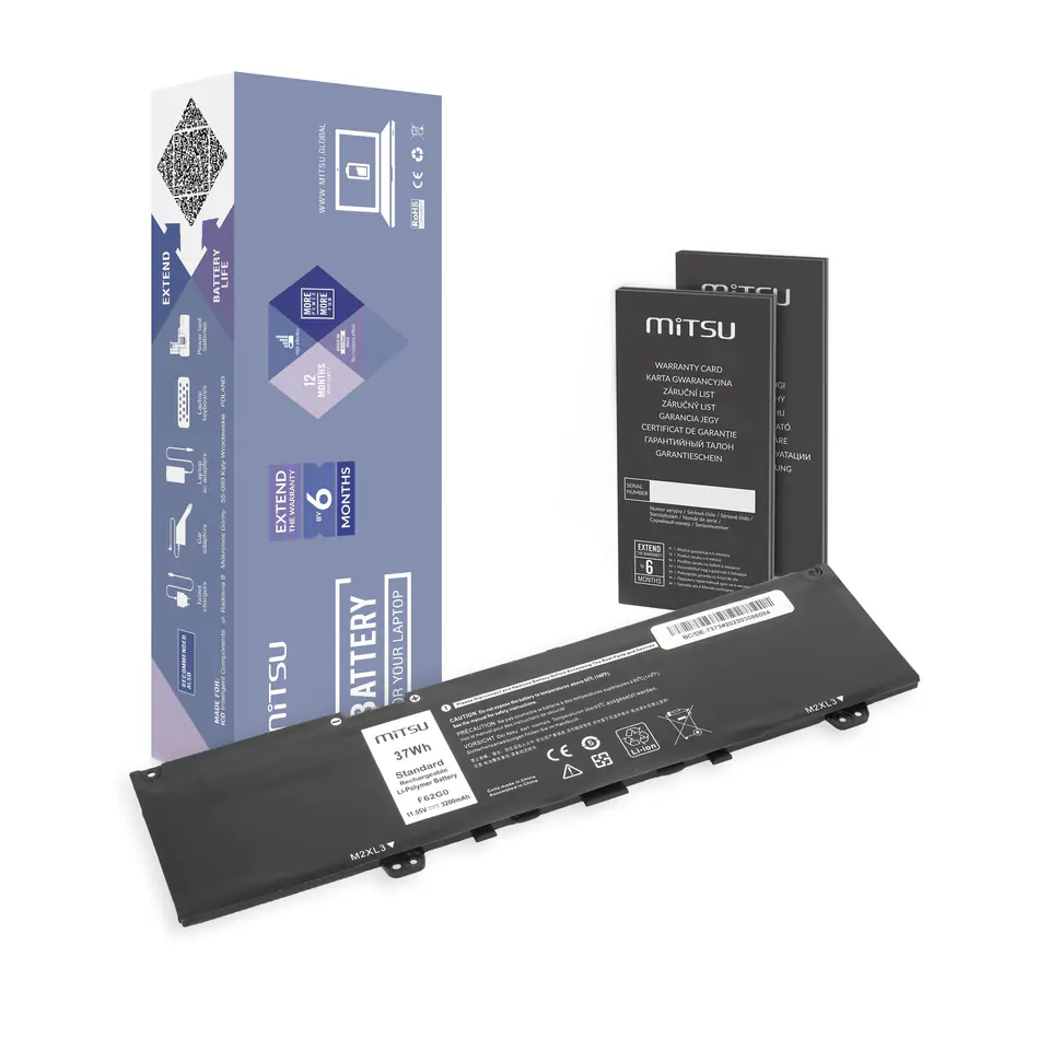 ⁨Mitsu Battery for Dell Inspiron 13 7373, 7386⁩ at Wasserman.eu