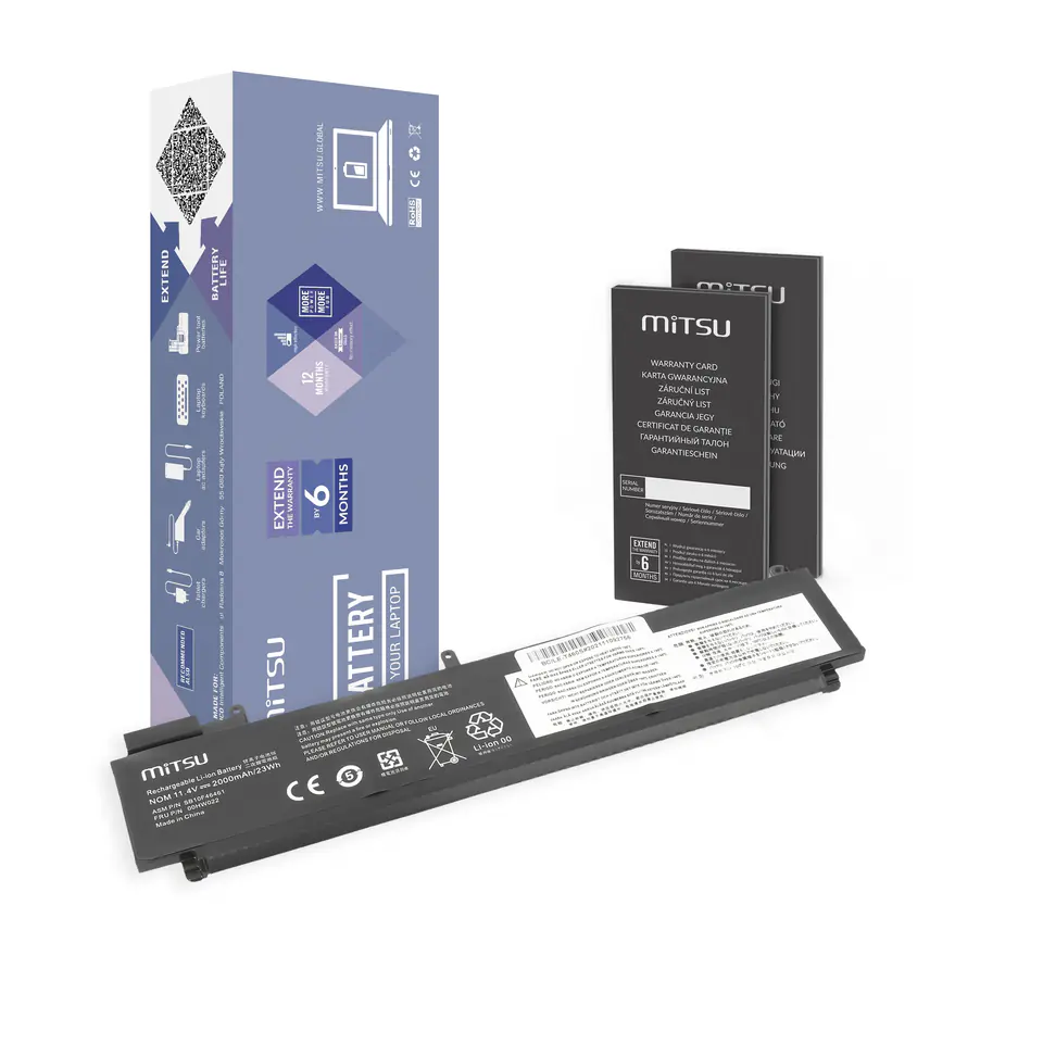 Bateria Mitsu do Lenovo ThinkPad T460s, T470s - tylna bateria w sklepie Wasserman.eu