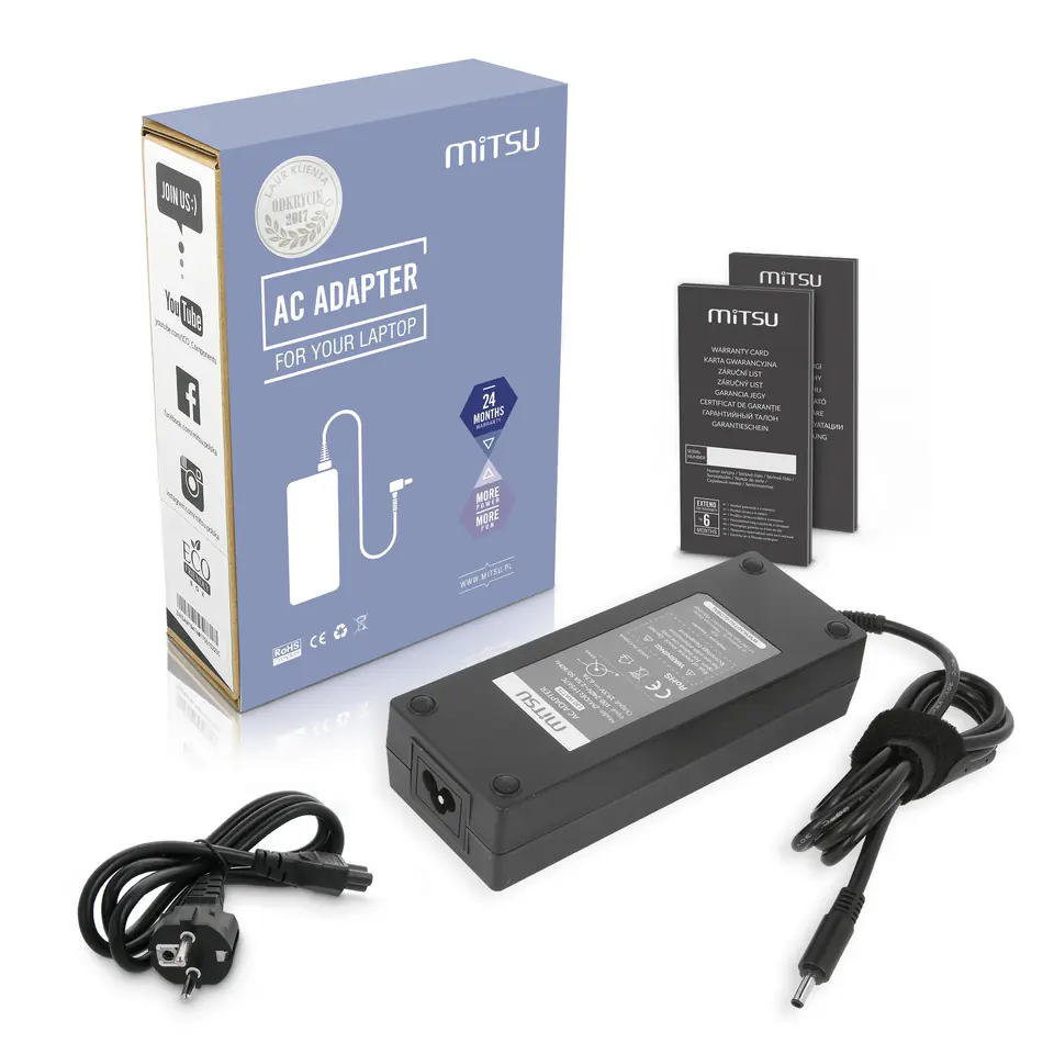Zasilacz Mitsu 19.5v 6.7a (4.5x3.0 pin) 130W do Dell w sklepie Wasserman.eu