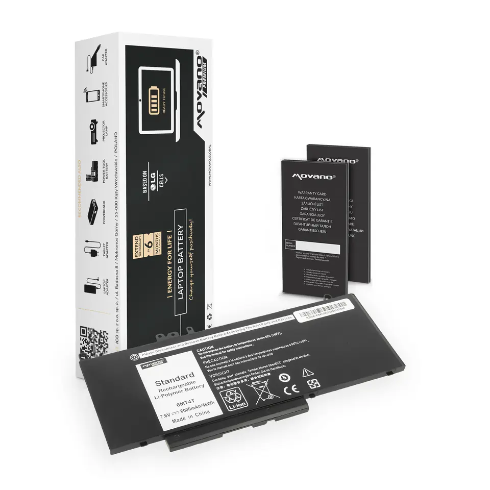 ⁨Movano Premium battery for Dell Latitude E5470, E5570 - 7.6v⁩ at Wasserman.eu