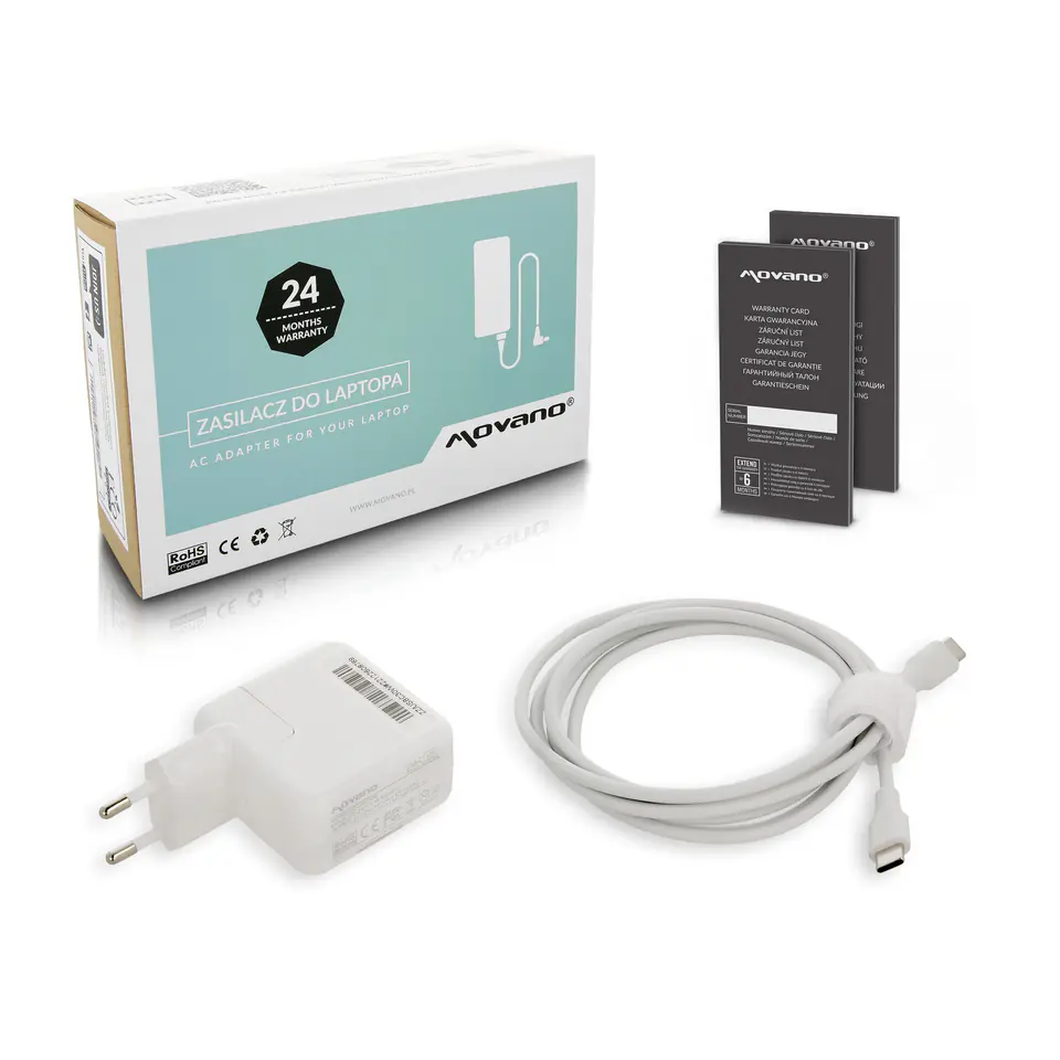 ⁨Zasilacz Movano 30W USB type C USB-C (white)⁩ w sklepie Wasserman.eu