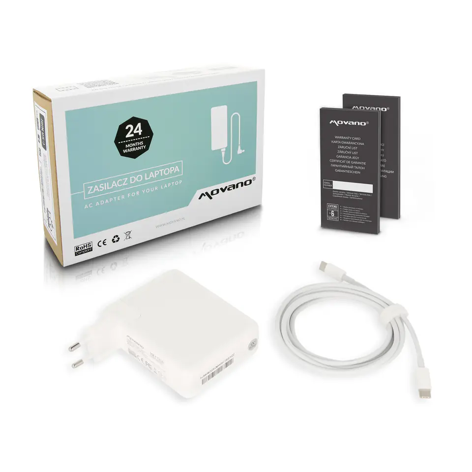 ⁨Zasilacz Movano 140W USB type C USB-C (white)⁩ w sklepie Wasserman.eu