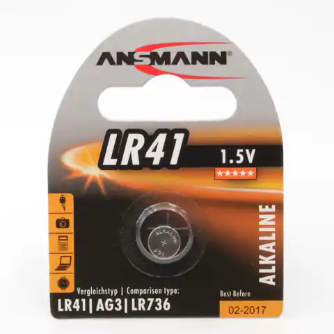 ⁨ANSMANN Battery LR41, 1.5 V, Alkaline⁩ w sklepie Wasserman.eu