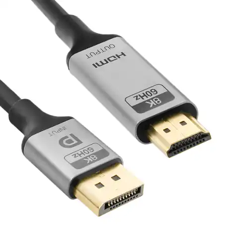 ⁨Kabel DP HDMI 8K 60Hz Spacetronik KDH-SPA010 1m⁩ w sklepie Wasserman.eu
