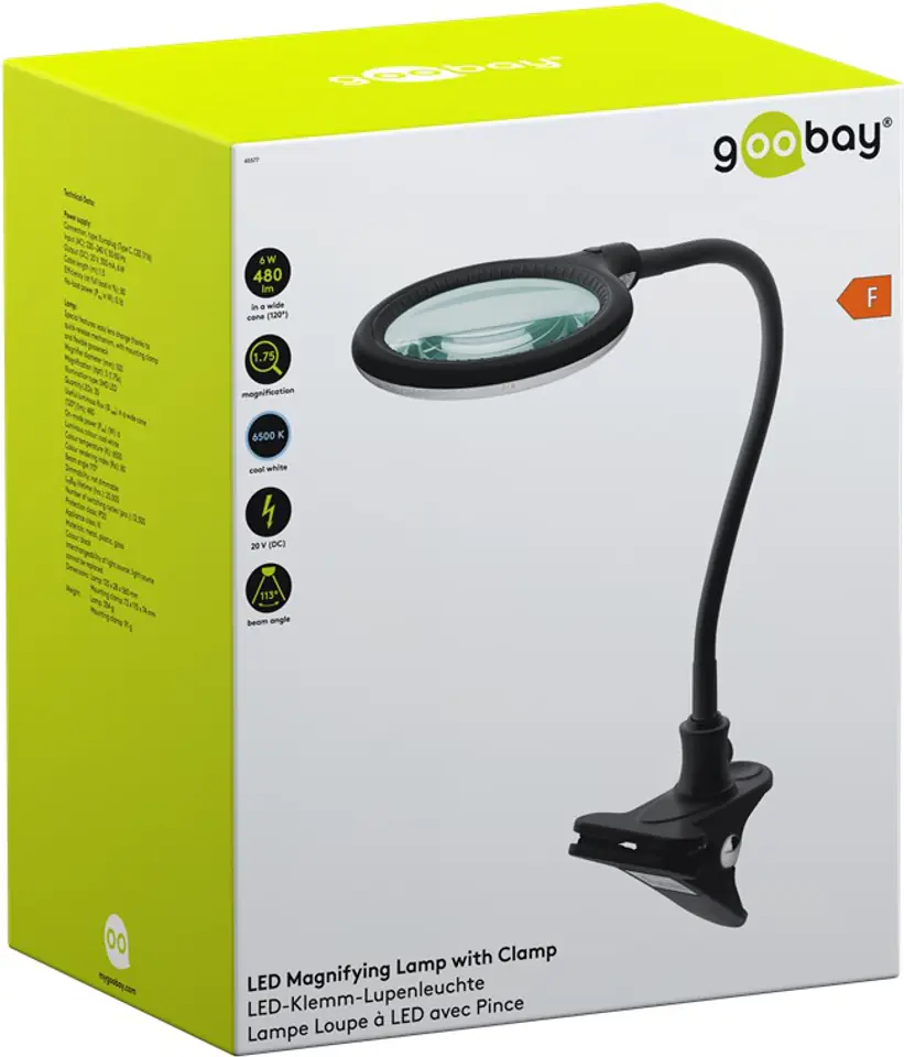 ⁨Lampa LUPA kosmetyczna 6W 480lm 1,75x Goobay klips⁩ w sklepie Wasserman.eu