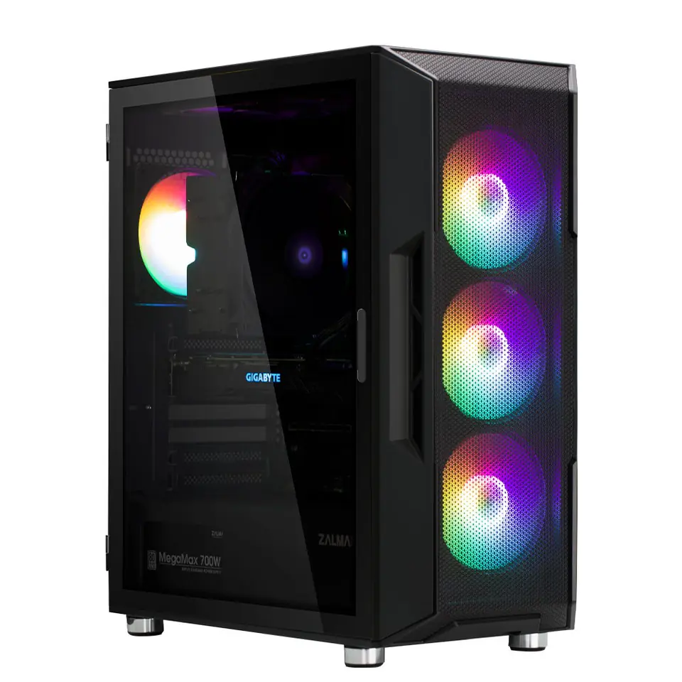 ⁨PC case I3 Neo ATX Mid Tower RGB fan x4, black⁩ at Wasserman.eu