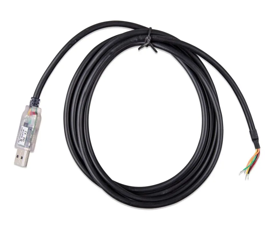 ⁨Cable VICTRON ENERGY RS485 to USB interface 1.8 m (ASS030572018) Black⁩ at Wasserman.eu