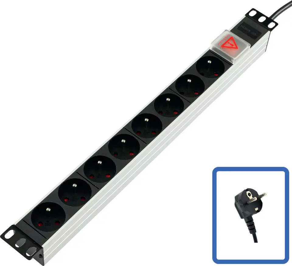 ⁨Lanview POWER STRIP 19" - 8 WAY -⁩ w sklepie Wasserman.eu